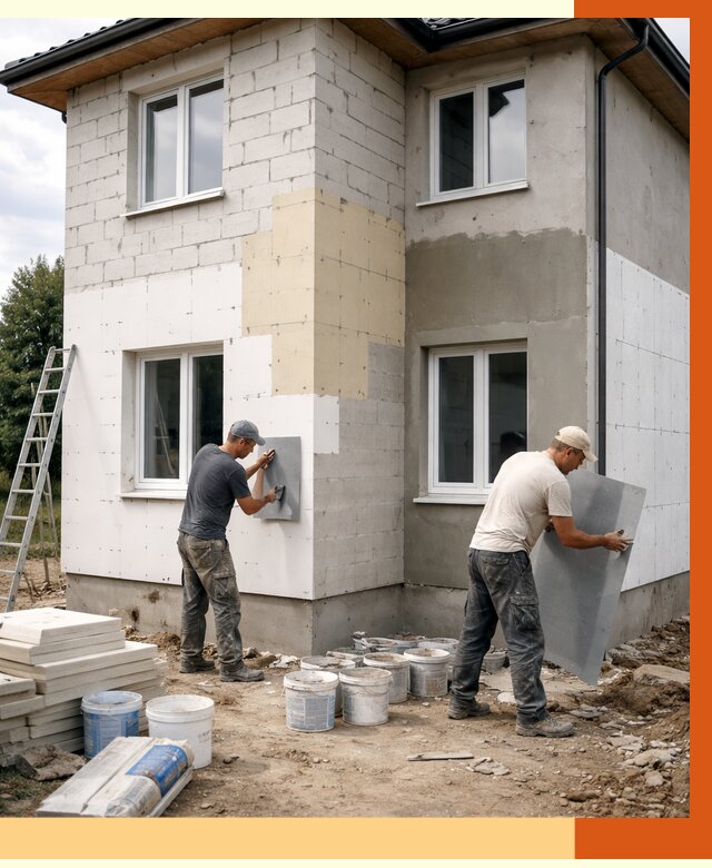 Утепление дома из газобетона в Кандалакше от 4243 руб./м² — заказать у ТепломастерКнд